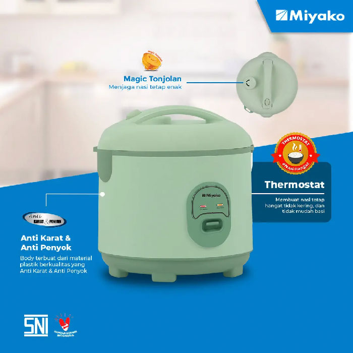 Miyako Rice Cooker Magic Warmer Plus MCM-559 2 Liter - MCM559 SBC